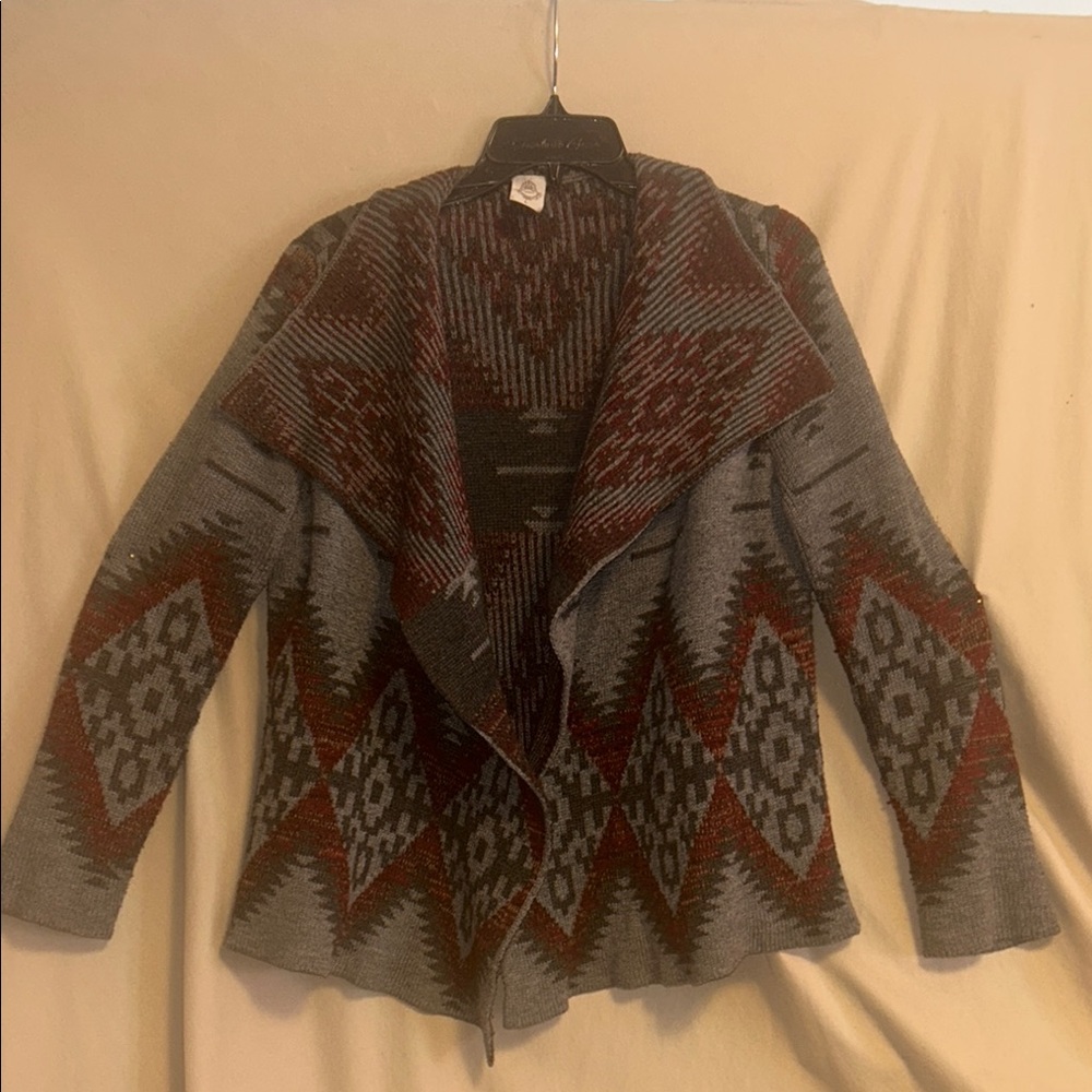 Chic Eleven Star Geometric Patterned Cardigan Siz… - image 1